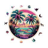 WePuzzleUp Ahşap Puzzle Yetişkin - Hawaii - 148 Parça, 28 x 27 cm - Yapıştırıcı Folyo Dahil - Benzersiz Şekilli Parçalar & Özel Figürler - WZ-15