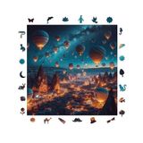 WePuzzleUp Ahşap Puzzle Yetişkin - Kapadokya'nın Büyülü Balonları - 353 Parça, 29 x 29 cm - Yapıştırıcı Folyo Dahil - Benzersiz Şekilli Parçalar & Özel Figürler - S1-11
