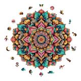 WePuzzleUp Ahşap Puzzle Yetişkin - Mandala Sanatı - 250 Parça, 29 x 29 cm - Yapıştırıcı Folyo Dahil - Benzersiz Şekilli Parçalar & Özel Figürler - WZ-05