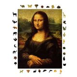 WePuzzleUp Ahşap Puzzle Yetişkin - Mona Lisa - 450 Parça, 29 x 39 cm - Yapıştırıcı Folyo Dahil - Benzersiz Şekilli Parçalar & Özel Figürler - R1-16