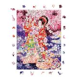 WePuzzleUp Ahşap Puzzle Yetişkin - Sakuranın Dansı - 450 Parça, 29 x 39 cm - Yapıştırıcı Folyo Dahil - Benzersiz Şekilli Parçalar & Özel Figürler - R1-27