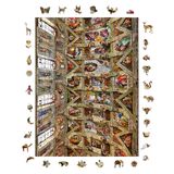 WePuzzleUp Ahşap Puzzle Yetişkin - Sistina Şapeli - 450 Parça, 29 x 39 cm - Yapıştırıcı Folyo Dahil - Benzersiz Şekilli Parçalar & Özel Figürler - R1-17