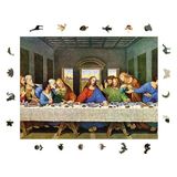 WePuzzleUp Ahşap Puzzle Yetişkin - Son Akşam Yemeği - 450 Parça, 29 x 39 cm - Yapıştırıcı Folyo Dahil - Benzersiz Şekilli Parçalar & Özel Figürler - R1-34