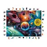 WePuzzleUp Ahşap Puzzle Yetişkin - Uzayda Kozmik Senfoni - 450 Parça, 29 x 39 cm - Yapıştırıcı Folyo Dahil - Benzersiz Şekilli Parçalar & Özel Figürler - R1-07