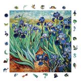 WePuzzleUp Ahşap Puzzle Yetişkin - Van Gogh Irisler Reprodüksiyonu - 353 Parça, 29 x 29 cm - Yapıştırıcı Folyo Dahil - Benzersiz Şekilli Parçalar & Özel Figürler - S1-31