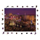 WePuzzleUp Ahşap Puzzle Yetişkin - Vegas Geceleri - 450 Parça, 29 x 39 cm - Yapıştırıcı Folyo Dahil - Benzersiz Şekilli Parçalar & Özel Figürler - R1-37