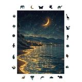 WePuzzleUp Ahşap Puzzle Yetişkin - Yıldızların Kıyısı - 450 Parça, 29 x 39 cm - Yapıştırıcı Folyo Dahil - Benzersiz Şekilli Parçalar & Özel Figürler - R1-29
