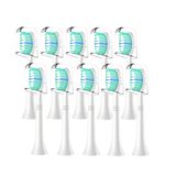 WEQNNM Philips Sonicare ile Uyumlu Yedek Diş Fırçası Başlıkları: Sonicare ProtectiveClean DiamondClean 4100 6100 ve Daha Fazla Geçmeli Kulp için 10 Paket Profesyonel Elektrikli Fırça Başlıkları
