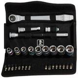 Wera 05004048001 8100 SB 8 Zyklop Metal Cırcır Seti, Değiştirme Kolu, 3/8 inç Tahrik, Metrik, 29 Parça