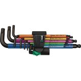 WERA 950/9 SPKL Uzun Top Başlı Alyan Anahtar Takımı (05073593001)9 Parça Metrik Ölçülerle Profesyonel Kalite Renkli