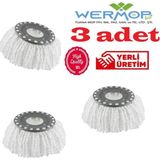 Wermoplast Yedek Mikrofiber Vileda Mop Ucu Başlığı (3 Adet) Boyut (40X40) - Altın