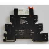 Werner 24.11.02.024+74.11.01 ,24VAC/DC 1A1K/6A Vidalı Slim Röle Takım - 0 - Siyah