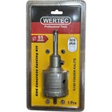Wertec Beton Duvar Delme Panç 65 mm Adaptörlü