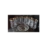 wes glass home Kristal Kesme 6 lı Çay Bardağı Takımı 12 Parça