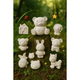 WeSank 10 parça Mini Alçı Boyama Seti