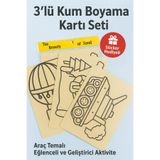 WeSank Kum boyama Seti 3lü araç temalı A4 Stiker Hediyeli