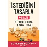 WeSank Objehouse 9’lu Boyanabilir Alçı Seti – Boya + Fırça | Kendin Yap & Sanat Etkinliği