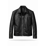 weskam leather collection Erkek Deri Mont Hakiki Deri Ceket Gerçek Deri ER-01 Bebe Yaka