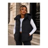 wesley wear SU VE RÜZGAR GEÇİRMEZ SÜPER KALİTE KADIN ÇIKARILABİLİR KAPÜŞONLU ŞİŞME YELEK