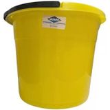 WESPA Sarı Plastik Su Kovası, 3 No, Siyah Kulplu, Dayanıklı Temizlik Malzemesi 10 litre