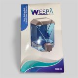 WESPA Sıvı Sabunluk, Şeffaf Plastik, 1000cc Kapasiteli, Duvara Monte Edilebilir Banyo Dispenseri