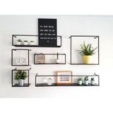 Wess Dizayn Metal Duvar Rafı Iskandinav Geçmeli Raf 6 ’lı Set WD-257