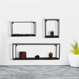 Wess Dizayn Metal Duvar Rafı İskandinav Model 3 ‘lü Set WD-12