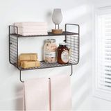 Wess Dizayn Metal Mutfak Banyo Duvar Rafı Terek Havluluk WD-102