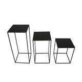 Wess Dizayn Metal Zigon Sehpa Çiçeklik 3 ‘lü Set Wd-19