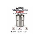 WESS Paslanmaz Çelik Küllük – Oto Küllük ve Masa Küllüğü – Araç, Balkon, Bahçe ve Kafe Kullanımına Uygun