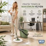 Wess Spin Mop Döner Başlıklı Temizlik Seti 19 Lt. - Yeşil