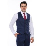 Wessi 8 Düğmeli Düz Lavcivert Erkek Yelek