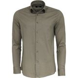 Wessi Açık Kahve Mini Kare Desenli Slim Fit Gömlek - XL - Bej