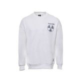 Wessi Baskılı Beyaz Bisiklet Yaka Erkek Sweatshirt