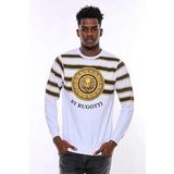 Wessi Beyaz Baskılı Taşlı Bisiklet Yaka Sweatshirt