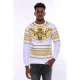 Wessi Beyaz Baskılı Taşlı Sweatshirt