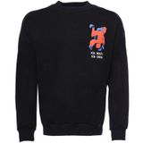 Wessi Bisiklet Yaka Baskılı Siyah Erkek Sweatshirt