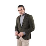 Wessi C-58Y-69-90 Yün Tek Düğmeli Yeşil Slim Fit Ceket