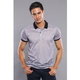 Wessi Çiçek Desenli Gri Polo Yaka Erkek T-shirt
