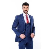 Wessi Desensiz Slim Fit Lacivert Erkek Takım Elbise