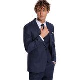 Wessi Ekose Desenli Yelekli Slim Fit Lacivert Erkek Takım Elbise - 60