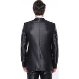 Wessi Erkek 8 Drop Parlak Slim Fit Takım Elbise - 44 - 6 Drop - Siyah