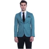 Wessi Erkek Acun Yaka Slim Fit Pamuk Spor Ceket - Yeşil - 56