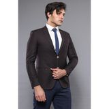 Wessi Erkek Cep Fermuarlı Slim Fit Ceket - Kahverengi - 50