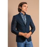 Wessi Erkek Çift Yırtmaç Sırt Kapitone Slim Fit Ceket - Antrasit - 46