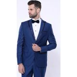Wessi Erkek Çıkma Yaka Slim fit Damatlık Takım Elbise - 46 - 6 Drop - Açık Mavi