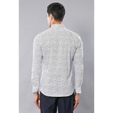 Wessi Erkek Desenli Slim Fit Gömlek - Beyaz