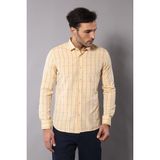 Wessi Erkek Ekoseli Slim Fit Gömlek - Sarı