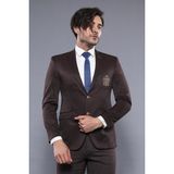 Wessi Erkek Göğüs Armalı Slim Fit Ceket - İndigo - 48