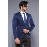 Wessi Erkek Hakim Yaka Slim Fit Ceket - Açık Mavi - 52